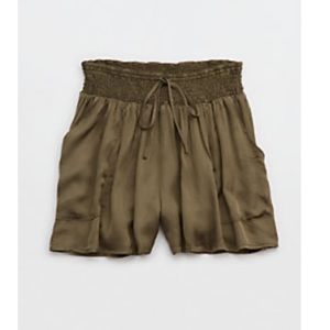Aerie High Waisted Shine Short - Olive - XL